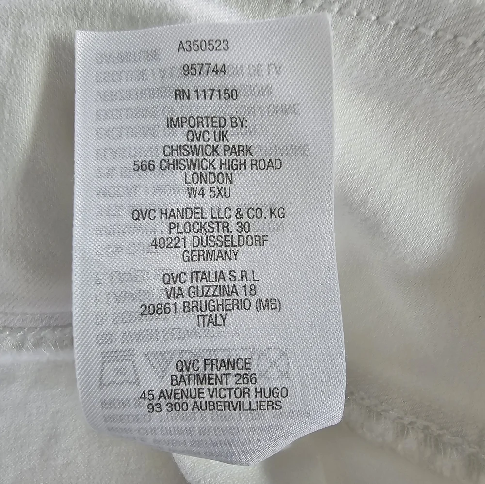 Belle By Kim Gravel 18w Woman's White Cropped Ankle Jeans - Picture 9 of 13